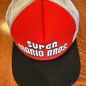 35th Anniversary Super Mario Bros Red and Black Trucker Hat